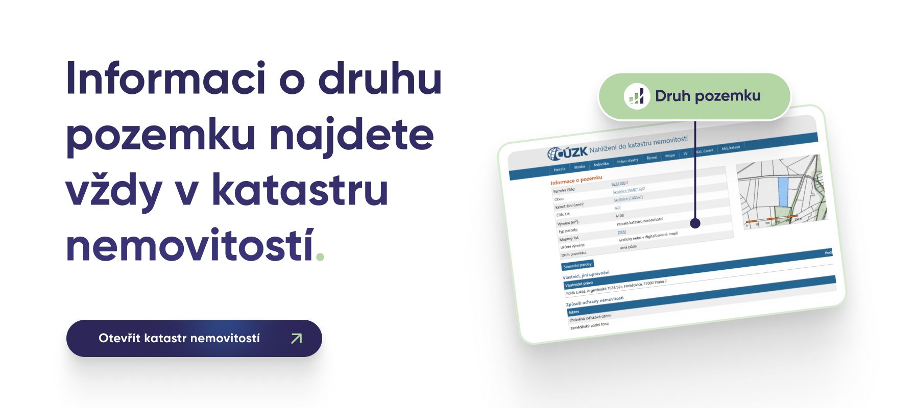 Investujdopole, prodej pozemku, katastr nemovitosti