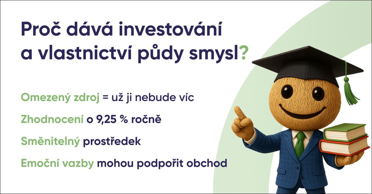 pozemky jako investice, investice do půdy, strategické vlastnictví pozemků, hodnota pozemků, směna pozemků, půda jako platidlo, stavební pozemky, zemědělská půda