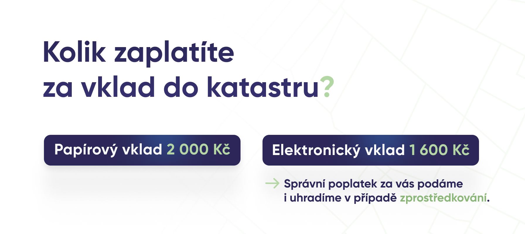 Kolik se platí za vklad do katastru